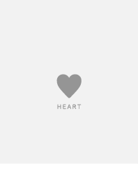 Simple Heart / White Gray & Gray