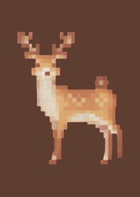Deer Pixel Art Theme  Brown 01