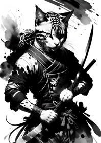 墨流し侍猫 578bb5