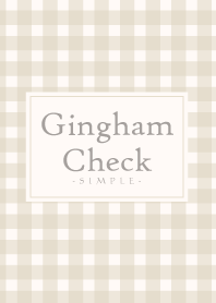 Gingham Check Natural Beige - SIMPLE 3