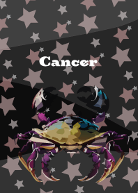 Cancer constellation on black