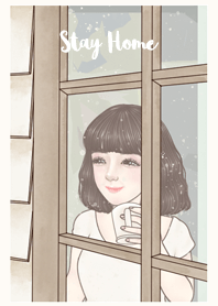 Girl Theme3 (Stay Home stop covid-19)