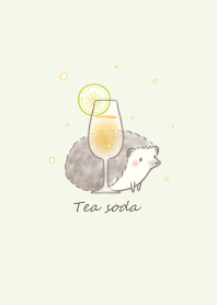 Hedgehog and Tea soda -green-