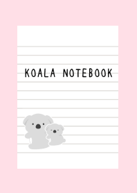 KOALA NOTEBOOKj-STRAWBERRY PINK