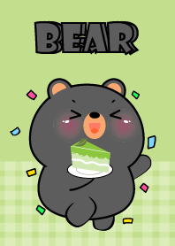 Black Bear  Love Green Color Theme