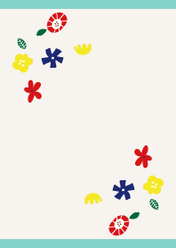 Vivid Nordic flowers01 blue