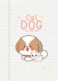 Cat&Dog Paper Note Kawaii