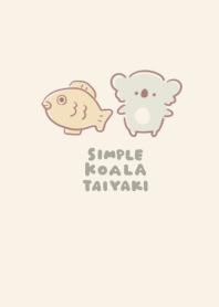 simple koala Taiyaki beige.