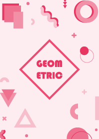 Flat Geometric Wisp Pink