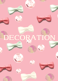デコ01 リボン ピンク