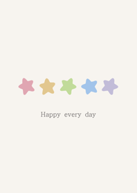 Simple colorful stars