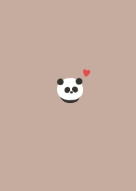 One-point panda. Beige.