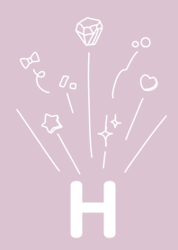 Initial H and dull pink
