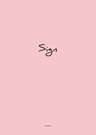 ピンク : シンプル文字