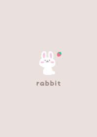 Rabbits2 Strawberry - beige