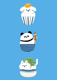 白い動物のかき氷