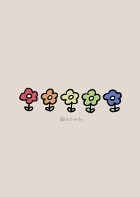 Five Little Flowers -brown