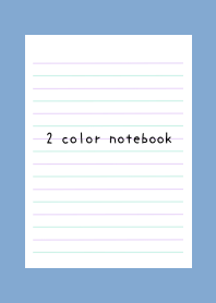 2 COLOR NOTEBOOKj-PURPLE&GREEN-DUSTYBLUE