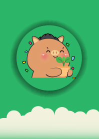 Simple Boar Love Green Color