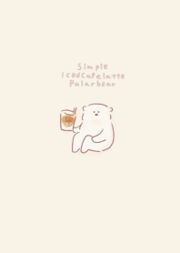 Simple Iced Cafe Latte Polar Bear Beige
