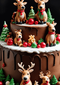 Reindeer chocolate cake-I LOVE CAKE