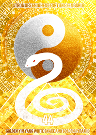 White snake and golden YinYang Lucky 44