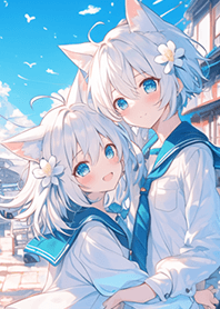 青春の高中生貓情侶❤️