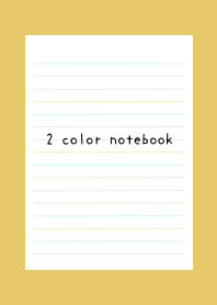 2 COLOR NOTEBOOKj-LB&YEL GR-DUSTY YELLOW