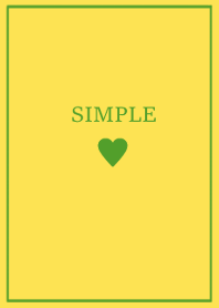 SIMPLE HEART -orange green-