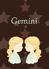 Cute Gemini on brown