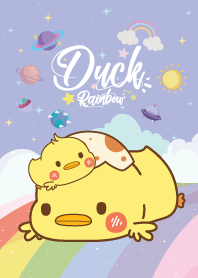 เป็ดน้อย ท้องฟ้าสายรุ้ง สีม่วง