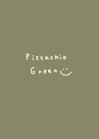 Pistachio green and handwritten letters.