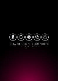SILVER LIGHT ICON THEME -Dark Red 2-