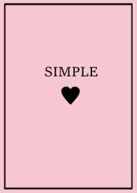 SIMPLE HEART =black pink=*