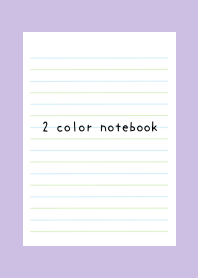 2 COLOR NOTEBOOK-BLUE&GREEN-DUSTY PURPLE