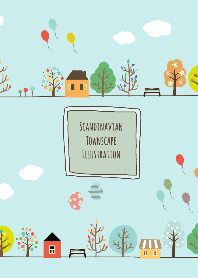 Scandinavian Townscape illustration.Ver2