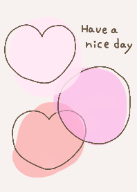 Simple and cute heart pink