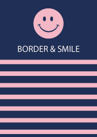 BORDER & SMILE -Navy Pink-