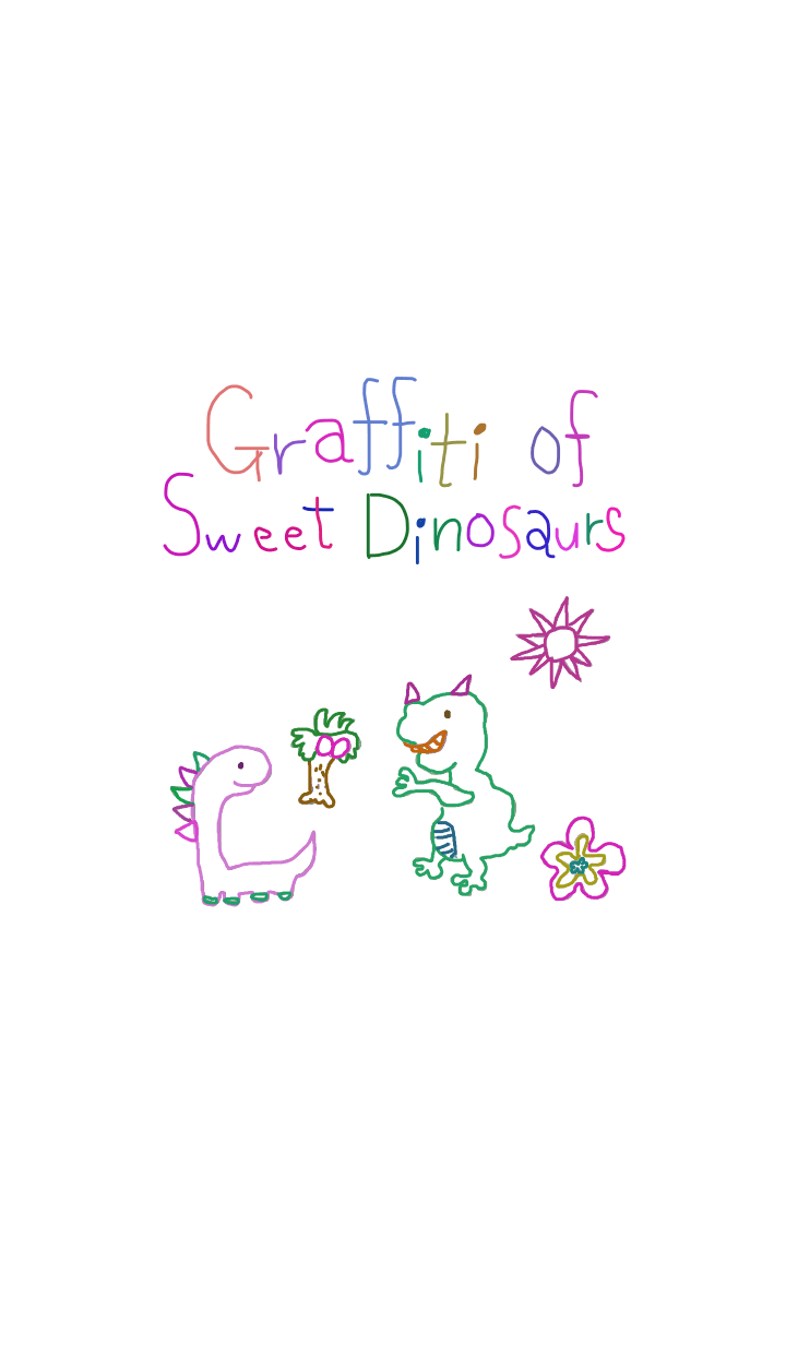 Graffiti of Sweet Dinosaurs