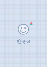 เกาหลี ลายสก๊อต<แตงโม>ไอซ์บลู