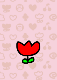 モノグラムチューリップ ピンクベージュ