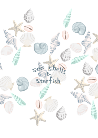 Seashells and starfish theme