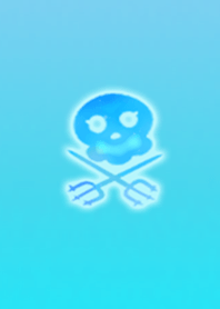 Marine Scroll Blue