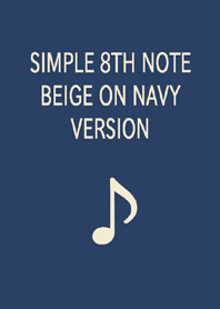SIMPLE 8TH NOTE BEIGE ON NAVY VERSION