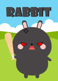 I Love Lovely Black Rabbit Theme