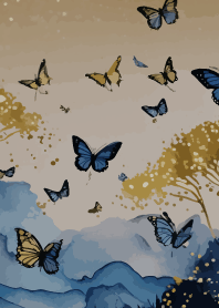 Butterfly World on black