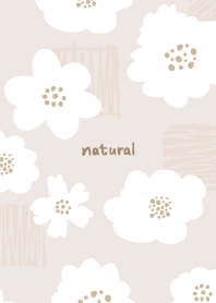 Fashionable Flower White Brown3 Japan