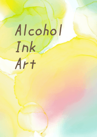 Alcohol ink art "gentle light" theme.