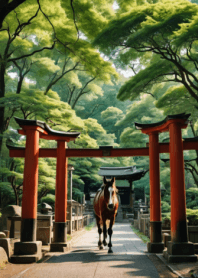 Auspicious Horse/Horses and Pilgrimage