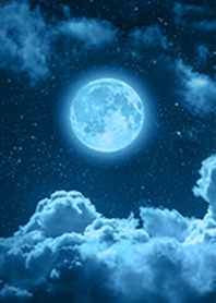 mysterious blue full moon